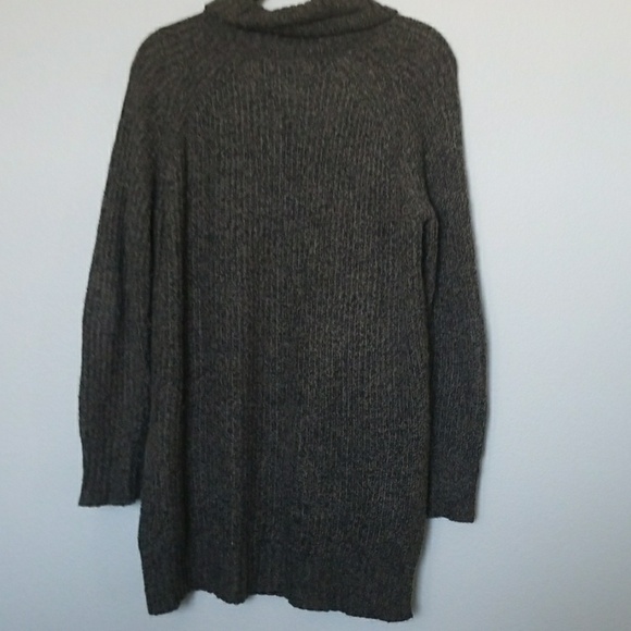 Express Y2K Crochet Academia Casual green wool blend cowl neck sweater - Picture 5 of 6